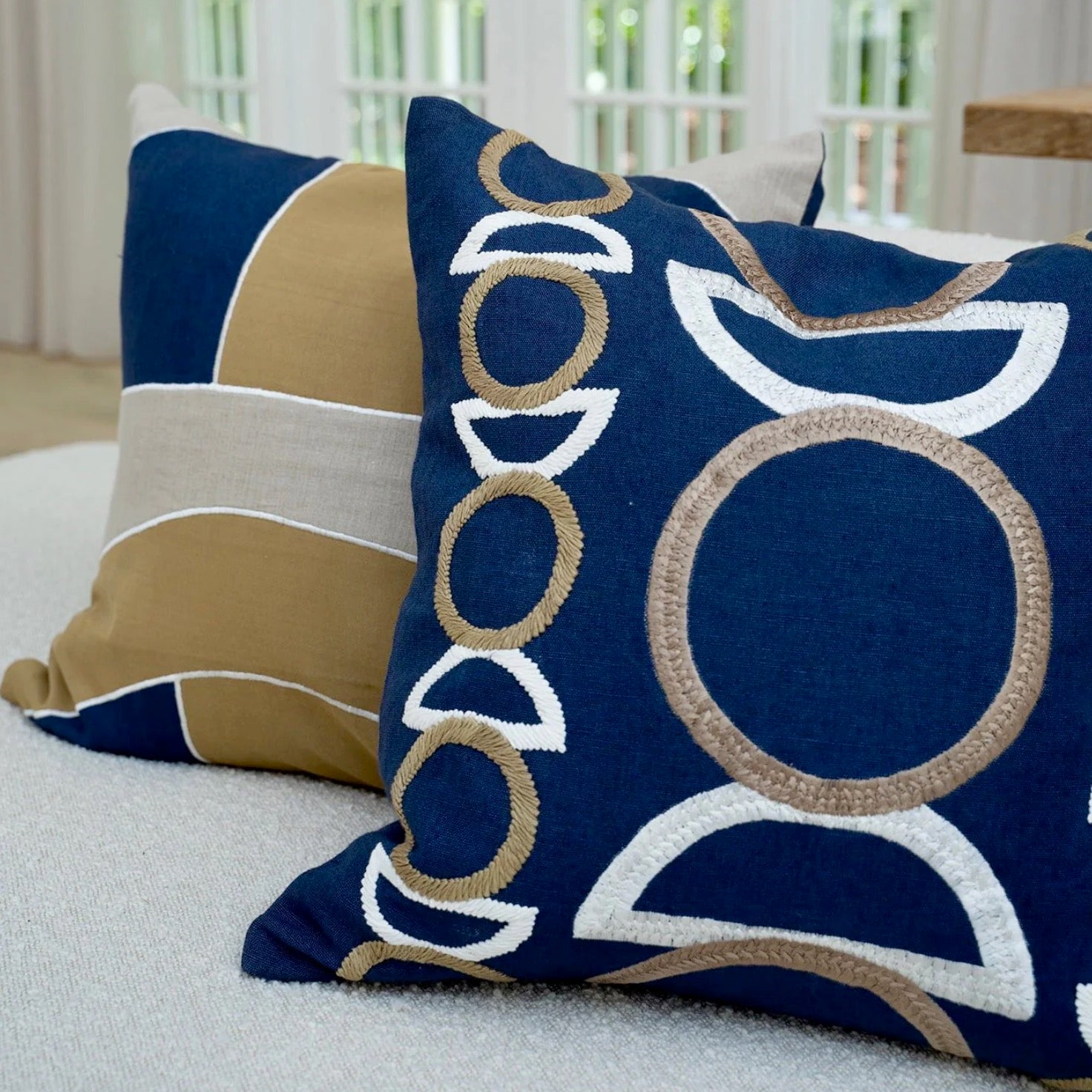 Bandhini Navy Inter Gem Cushion Bundle