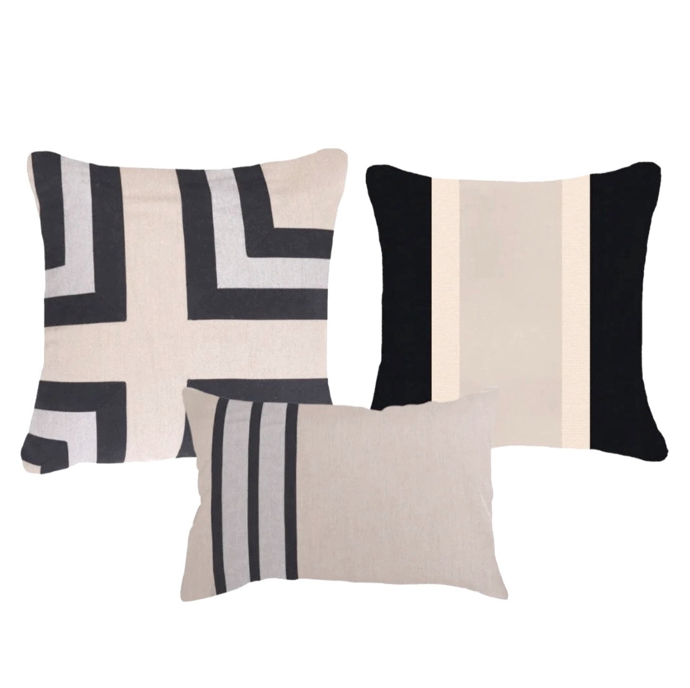 Bandhini Outdoor Black Regent Cushion Bundle