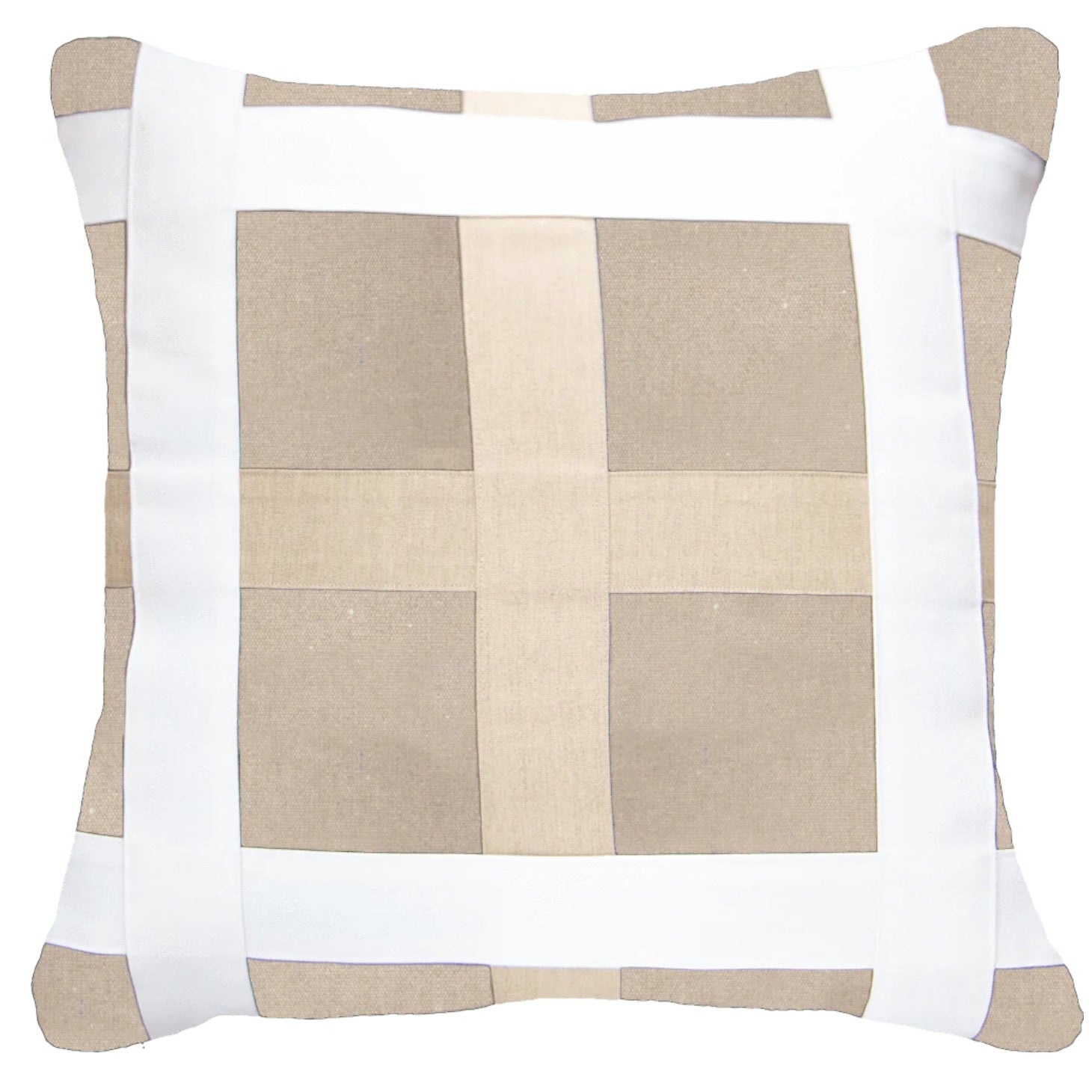 Bandhini Outdoor Beige Squares Cushion Bundle