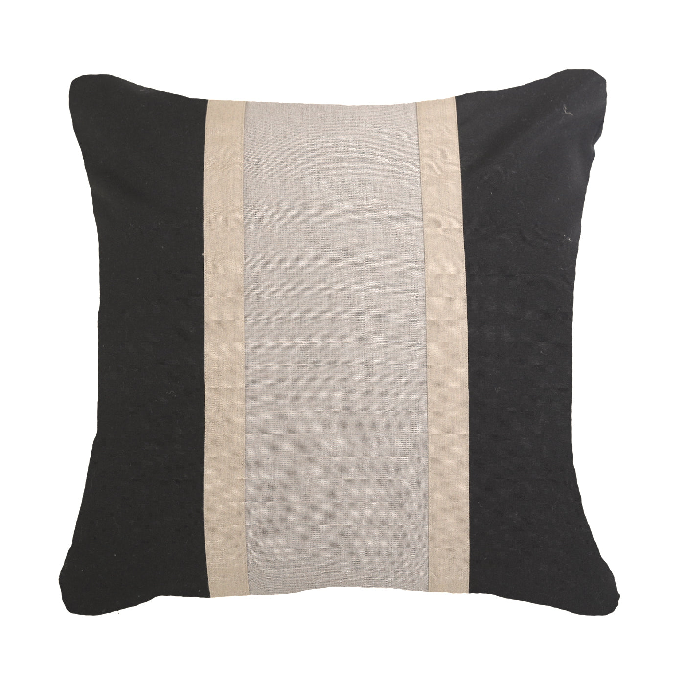 Bandhini Outdoor Black Stripe Lounge Cushion