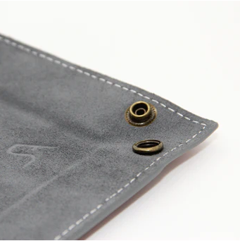 Genuine Leather & Suede Valet Tray in Grey