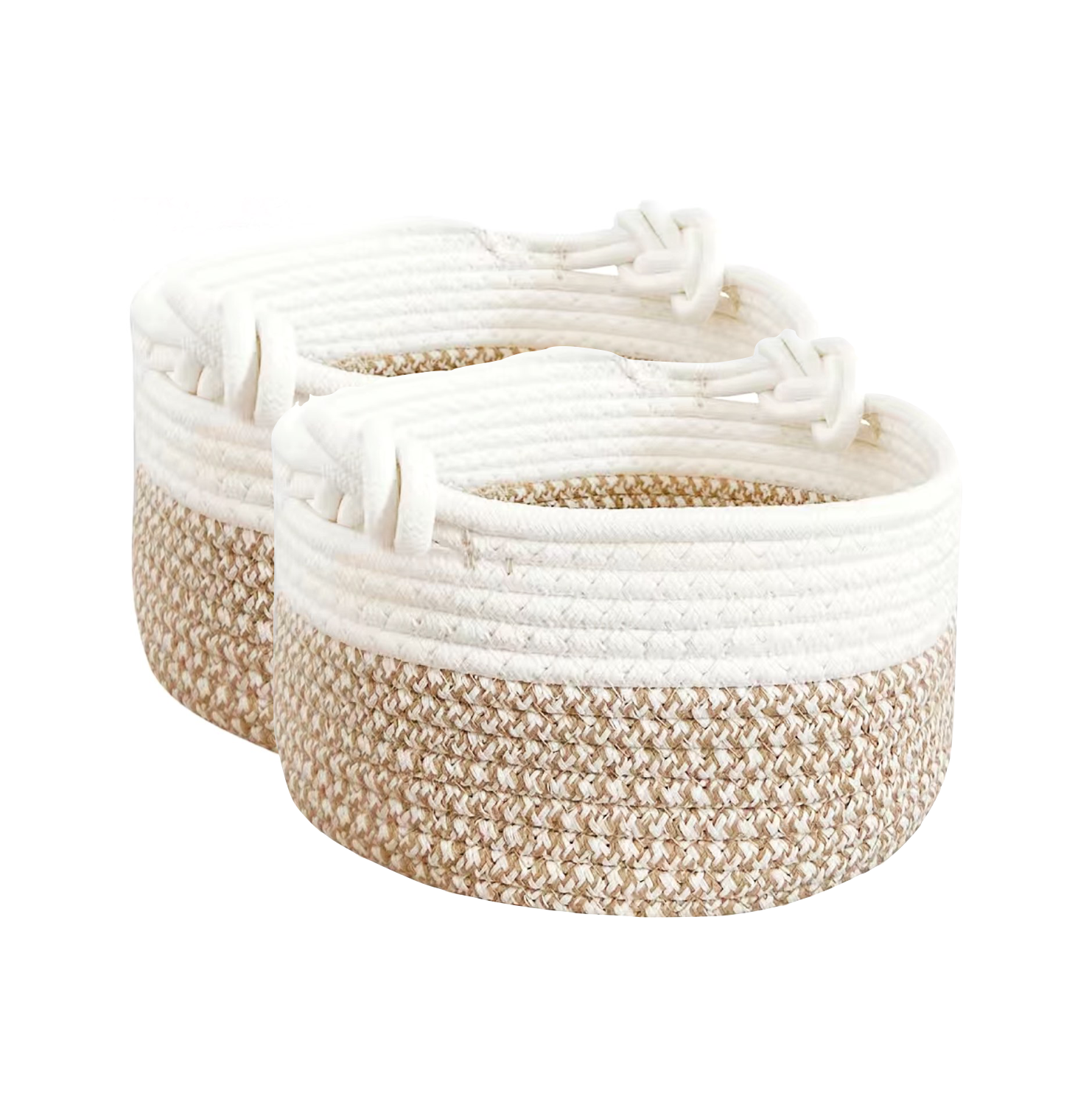 Braided rope basket