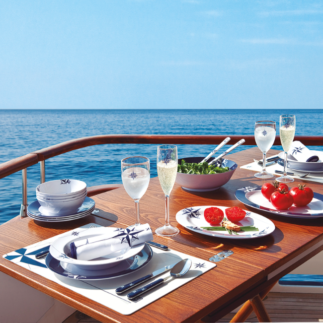 Marine Business Northwind Melamine Round Dinnerware Set