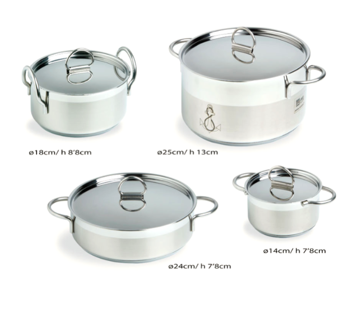 Marine Business Stainless Steel Nesting Cookware Sets