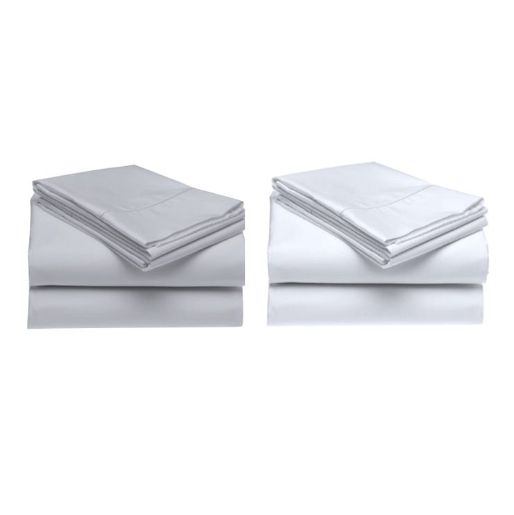 500 Thread Count 100% Cotton Sateen Fitted Sheet Silver Grey