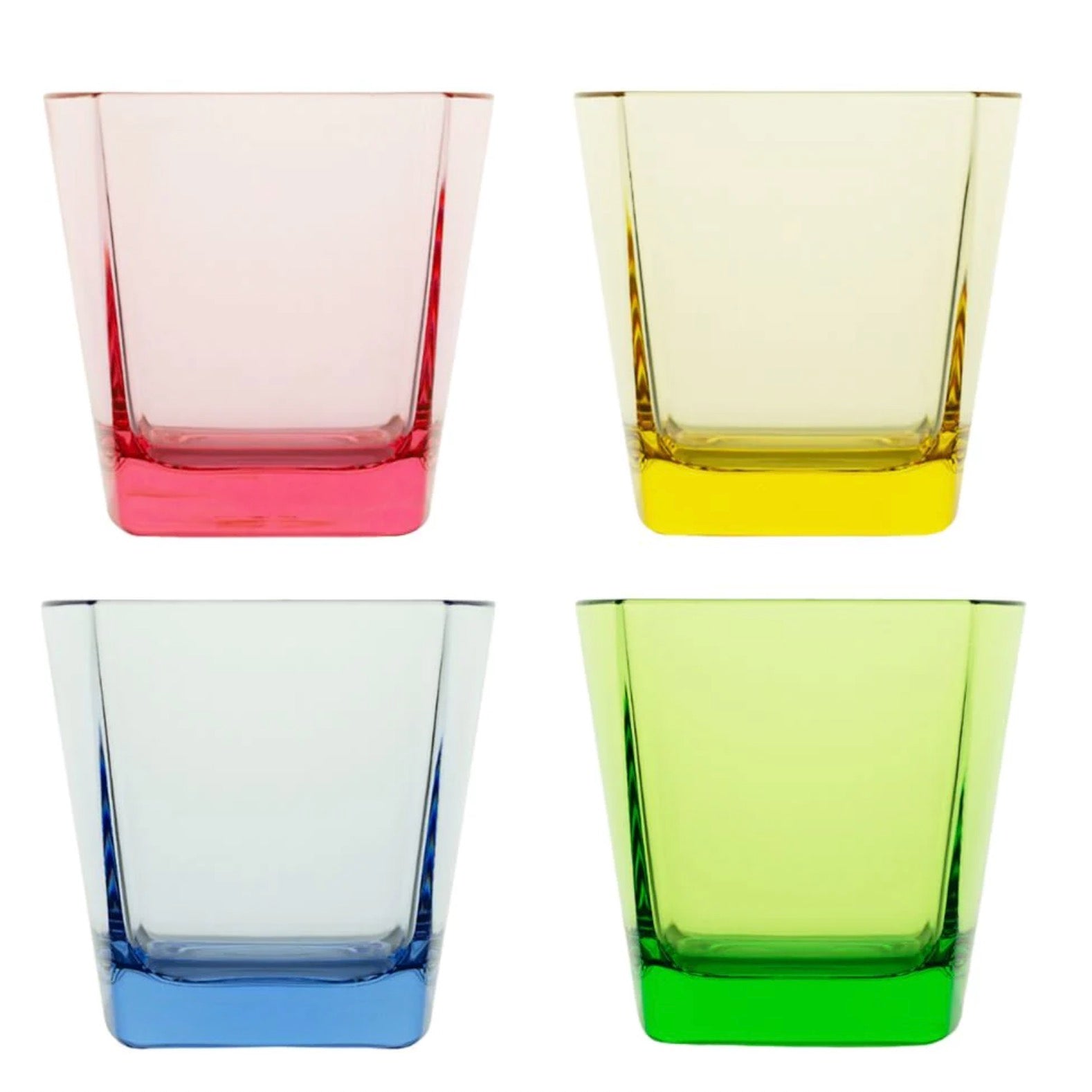 D-Still Milo Coloured Unbreakable Tumbler Glass Set