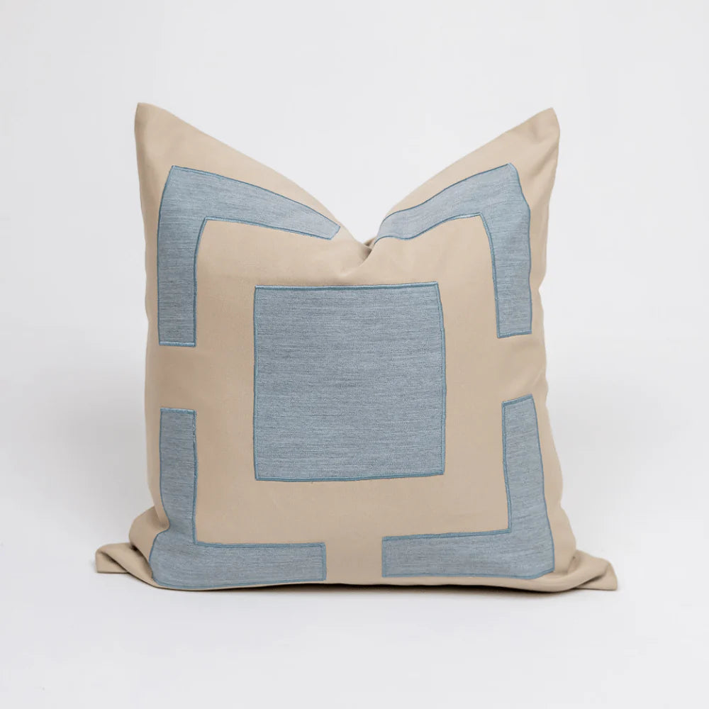 Bandhini Outdoor Cloud & Beige Panel Lounge Cushion