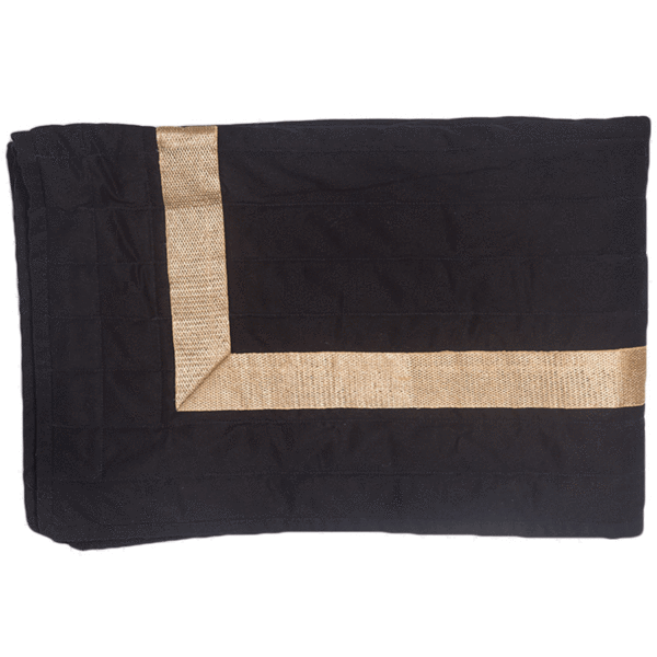 Bandhini Black & Gold Braid Bed Sash