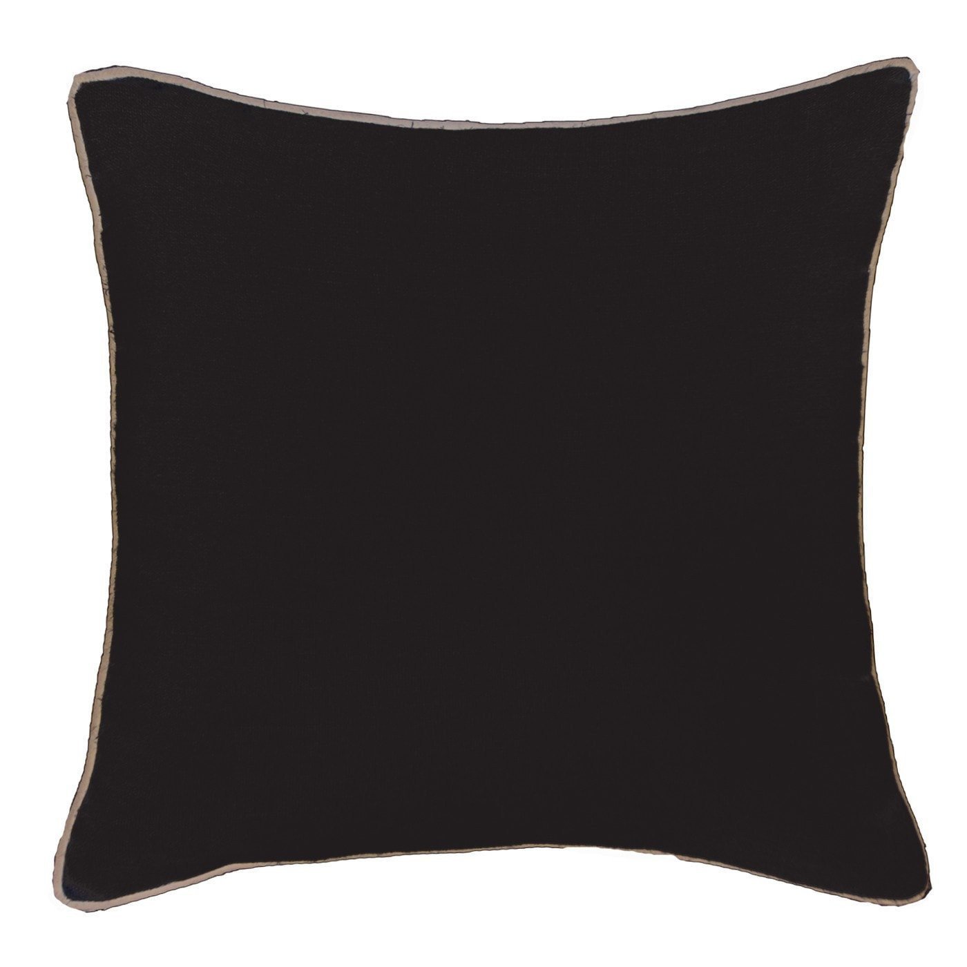 Bandhini Black Piped Linen Lounge Cushion