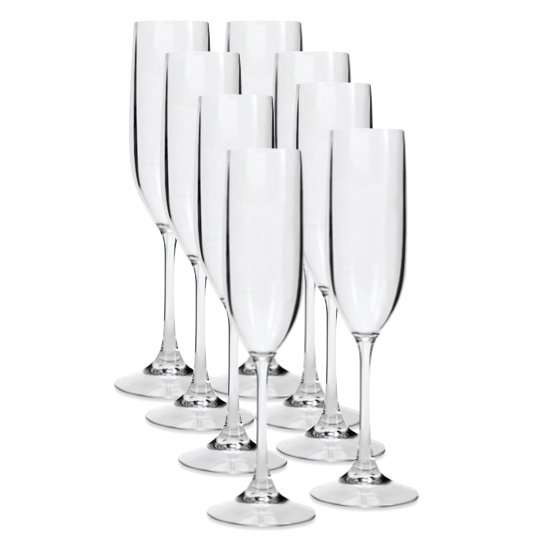 Everclear Tritan Unbreakable Champagne Flutes Set