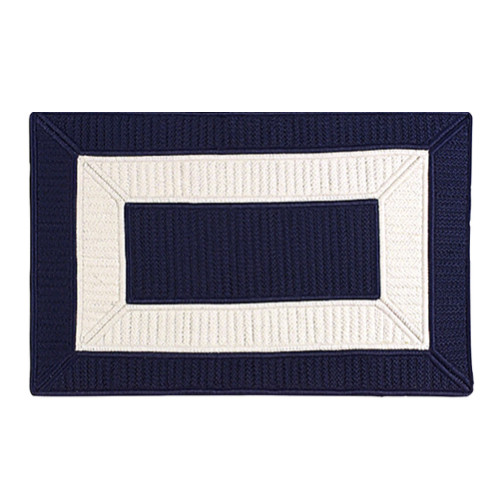 Rope Walk Braided Rope Mat Navy