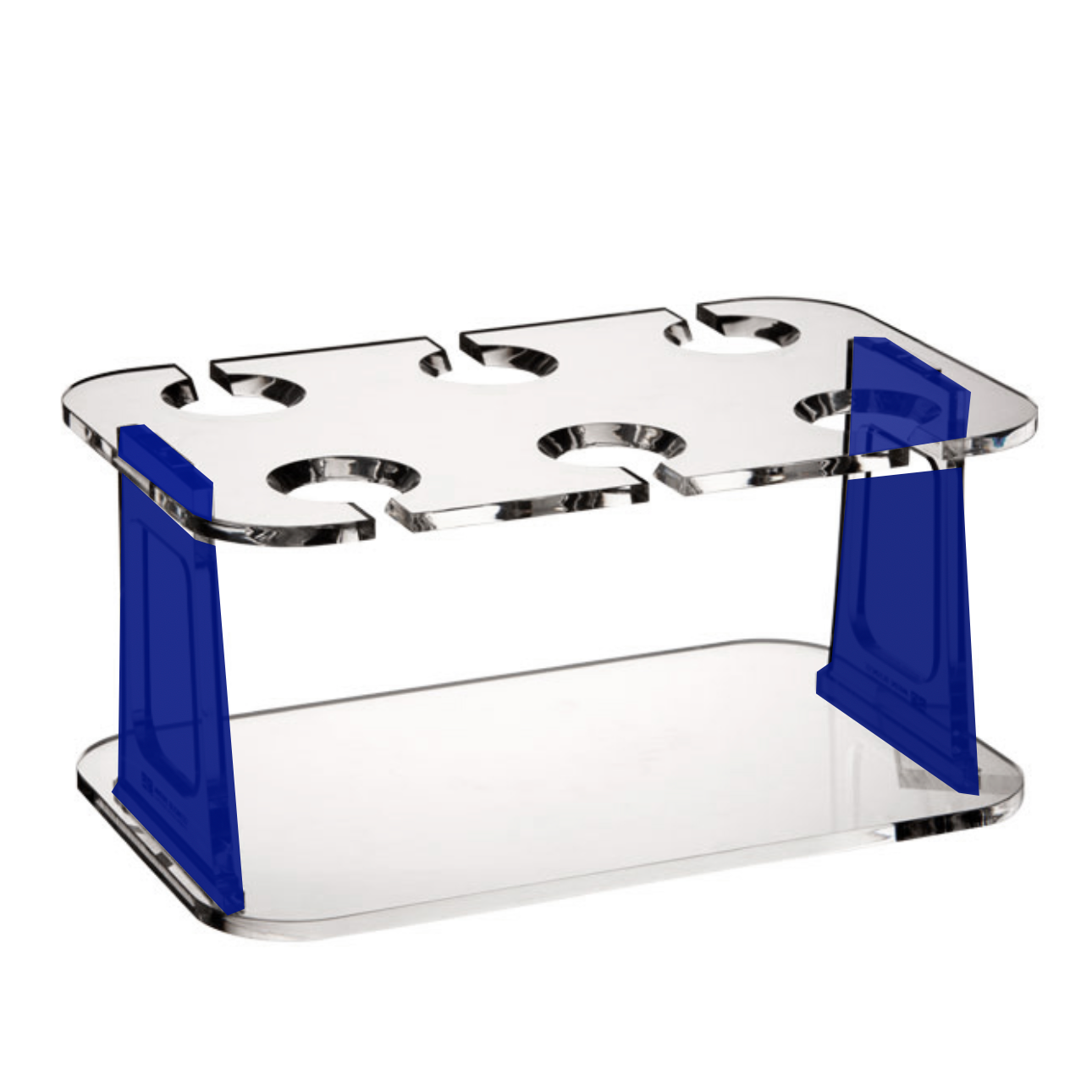 This acrylic wine glass carrier is the perfect addition for your aperitifs on deck. The tray has holes in which to place the wine glasses (and champagne flutes) to stop them falling off when underway.