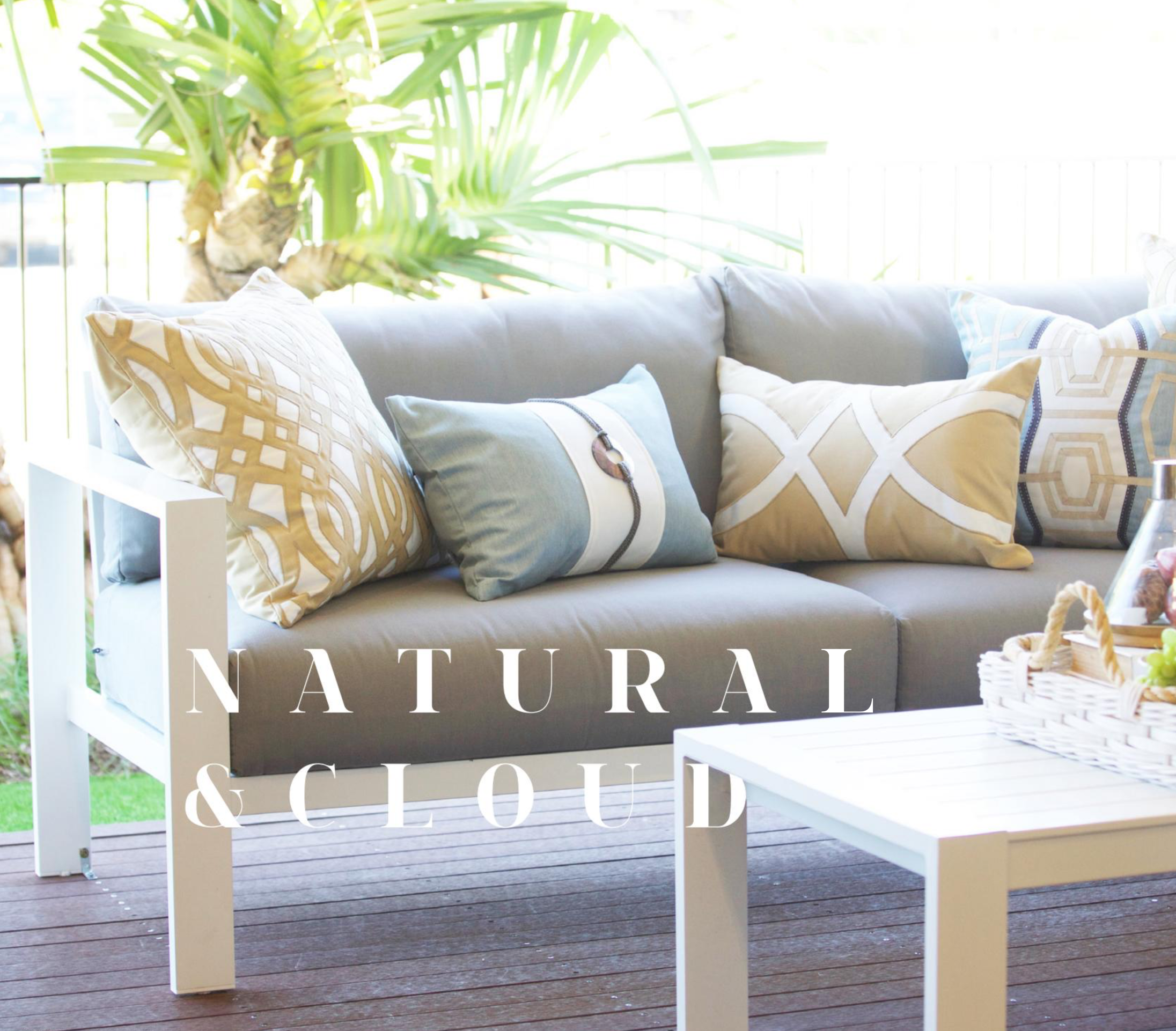 Bandhini Outdoor Cloud Tassel Lumbar Cushion