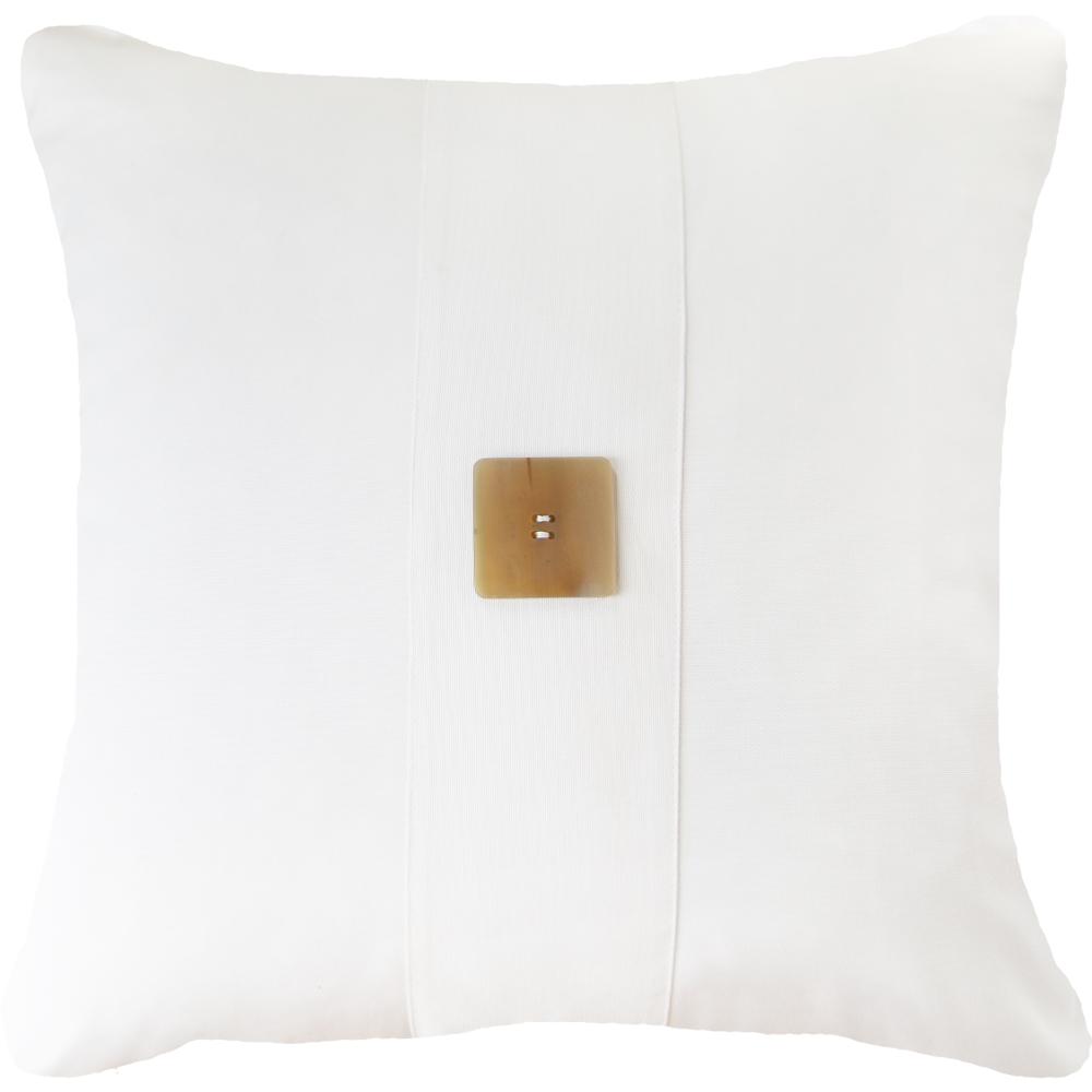 Bandhini Outdoor White Horn Button Lounge Cushion