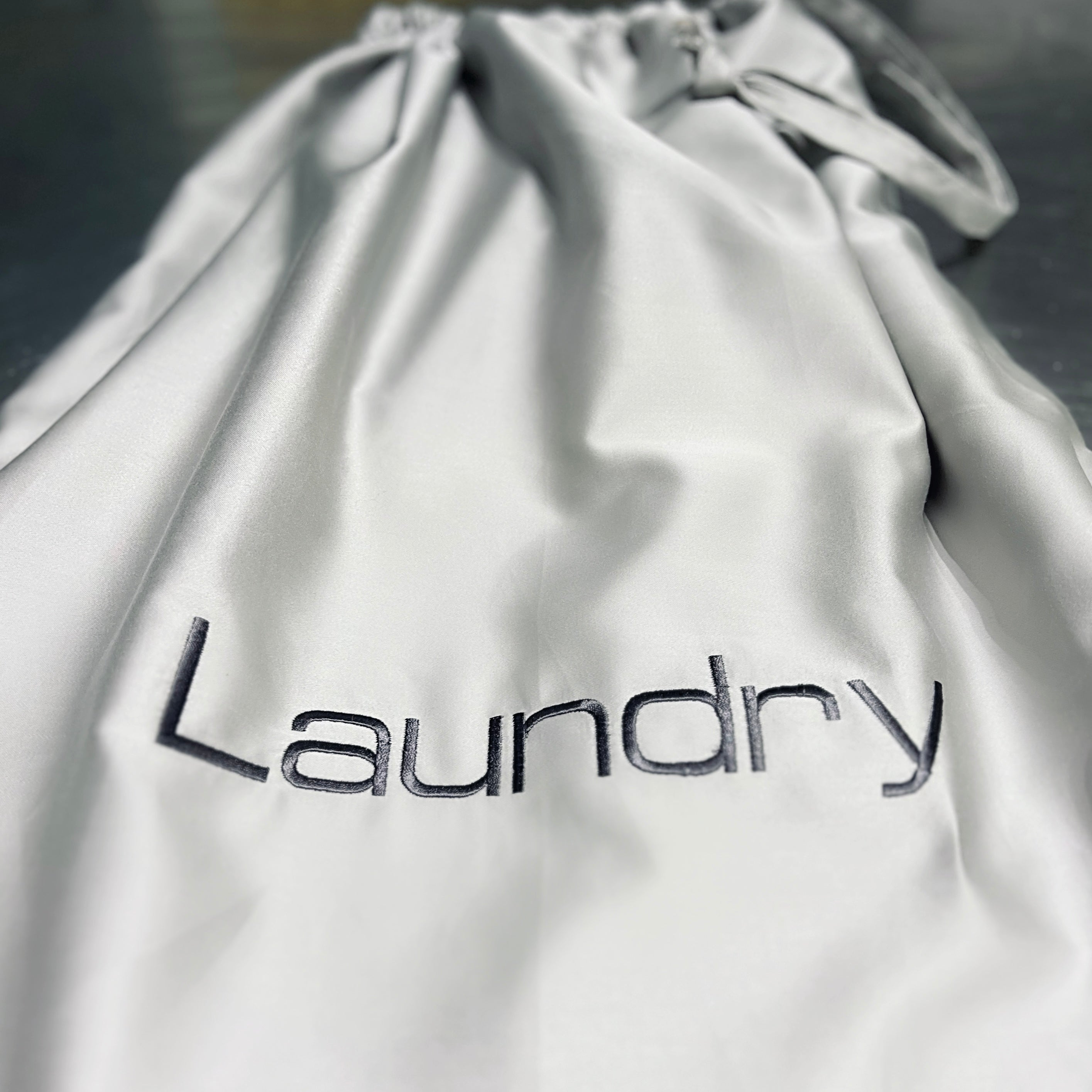 Embroidered Laundry Bags In Cotton Sateen