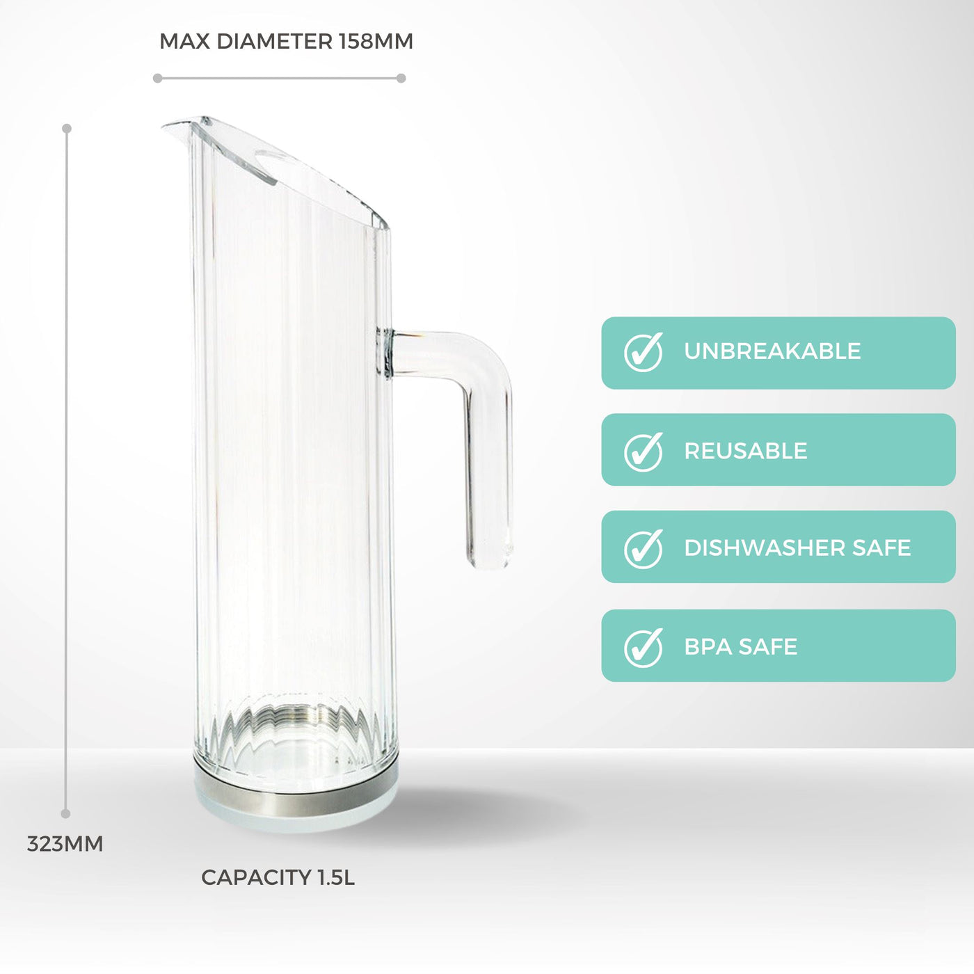 D-Still Polycarbonate Water Jug with Removal Base