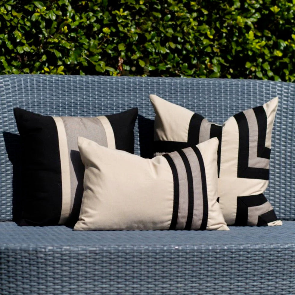 Bandhini Outdoor Black Regent Cushion Bundle
