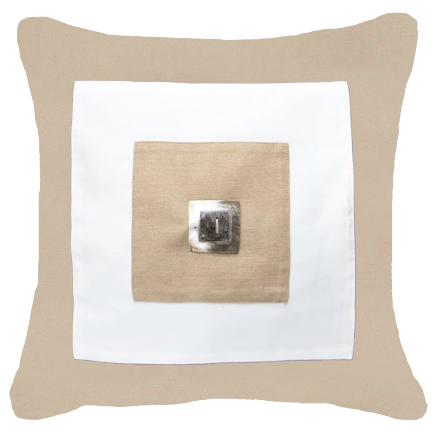 Bandhini Outdoor Beige Squares Cushion Bundle