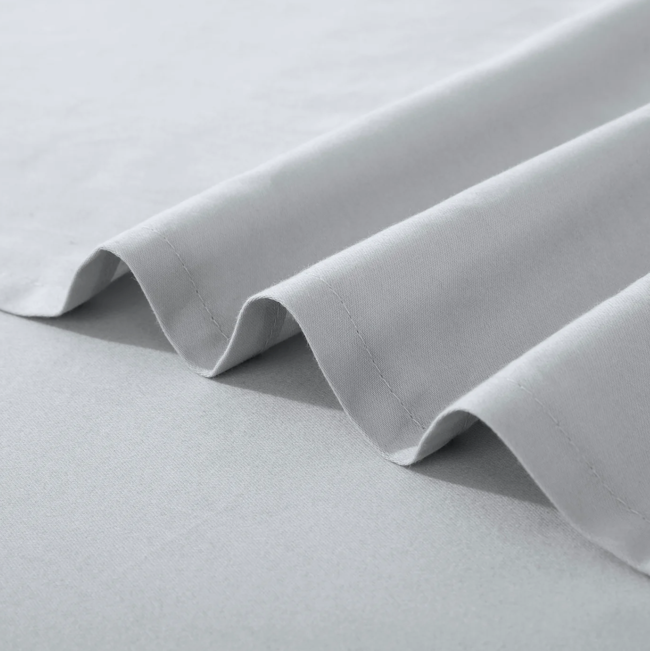 500 Thread Count 100% Cotton Sateen Sheet Set Silver Grey