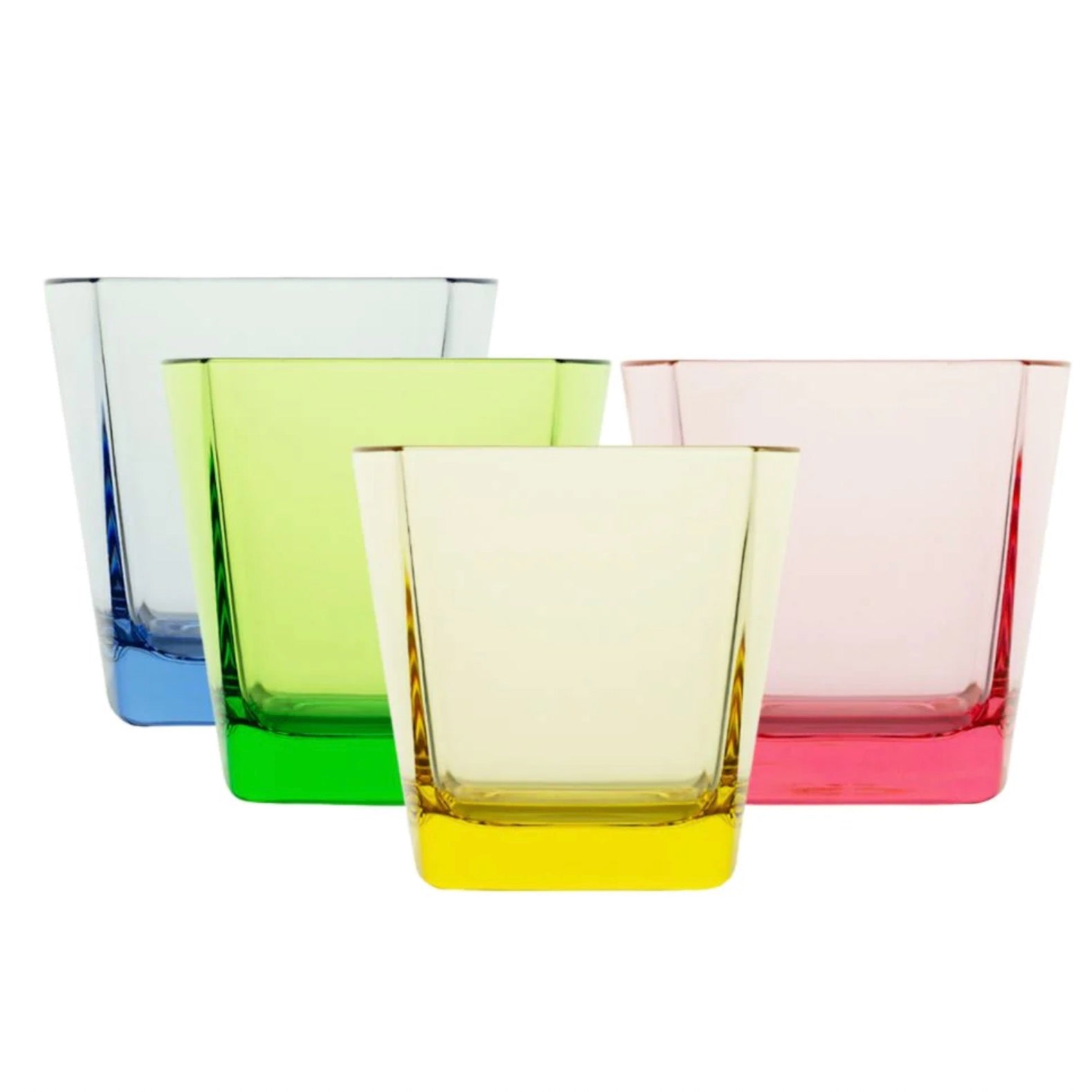 D-Still Milo Coloured Unbreakable Tumbler Glass Set