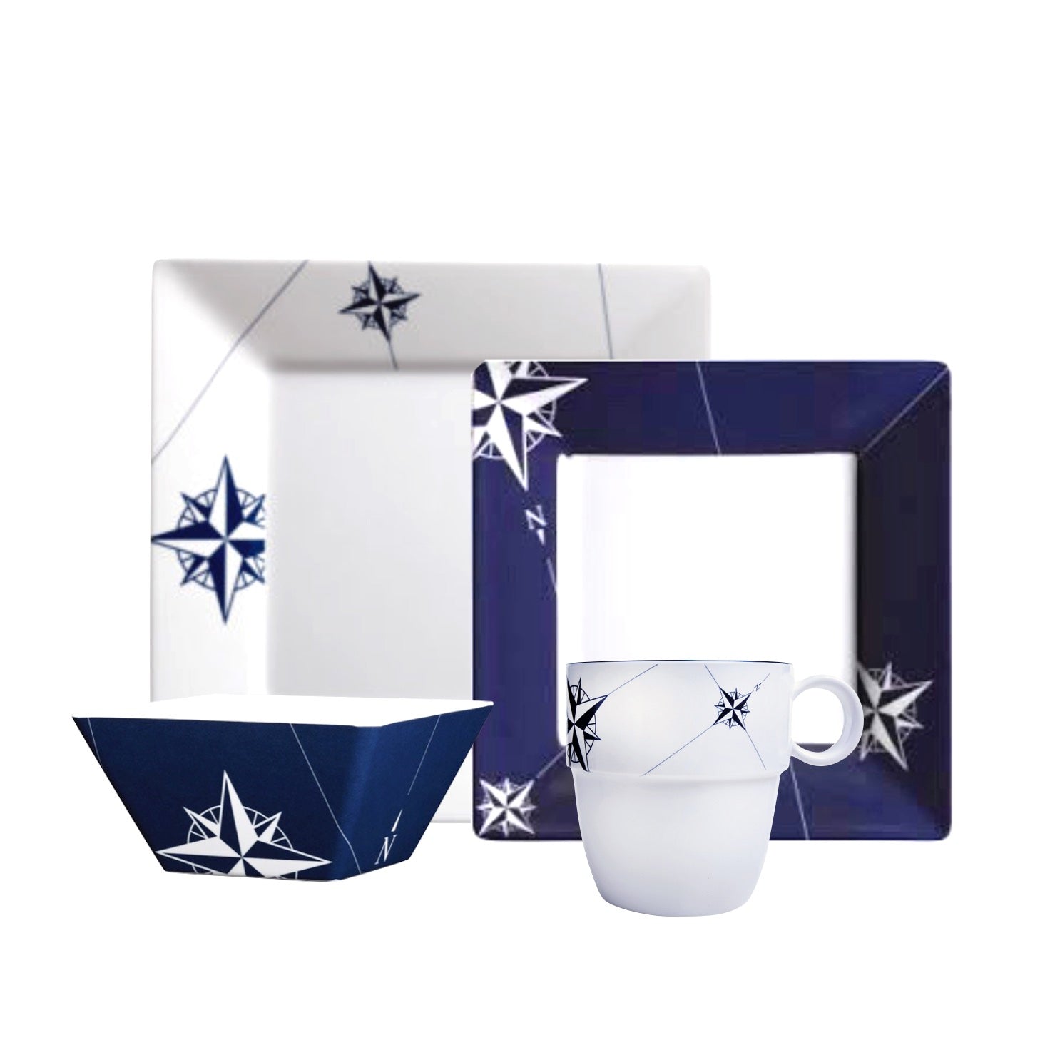 Marine Business Northwind Melamine Square Dinnerware Set