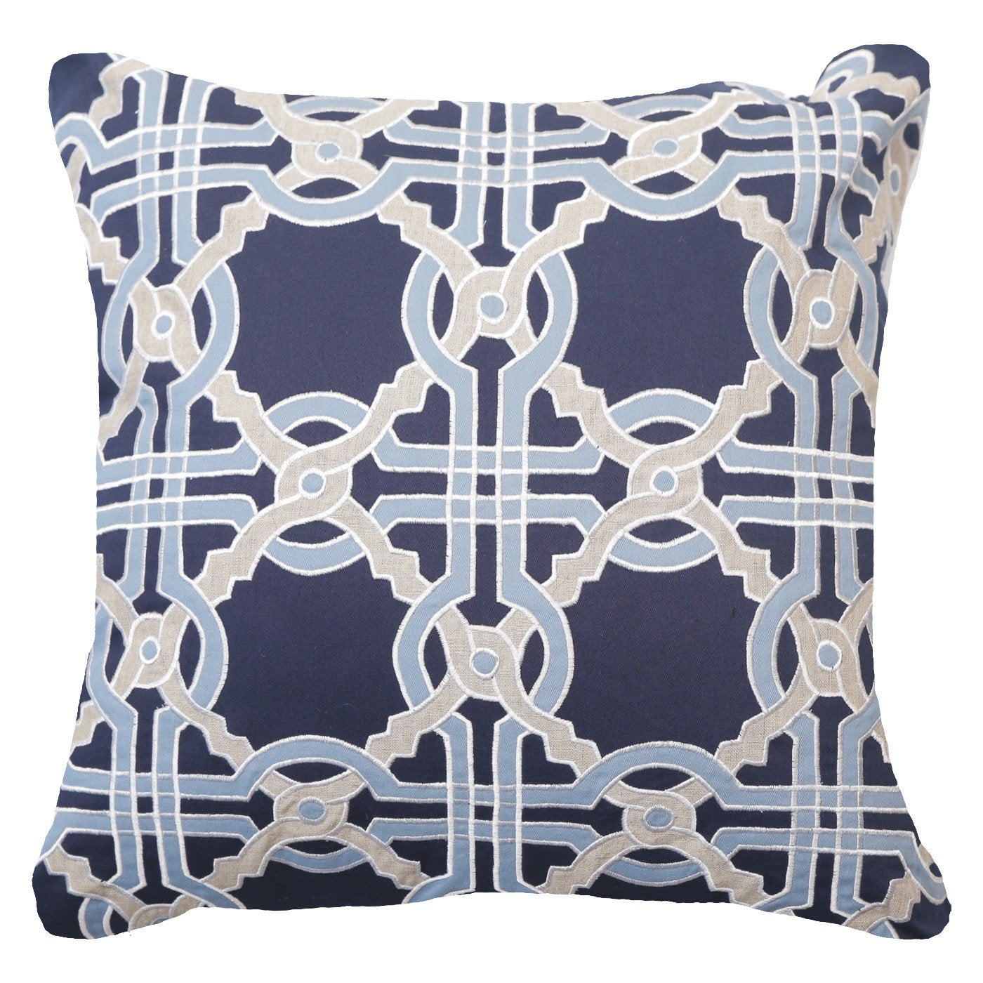 Bandhini Navy Interwined Lounge Cushion