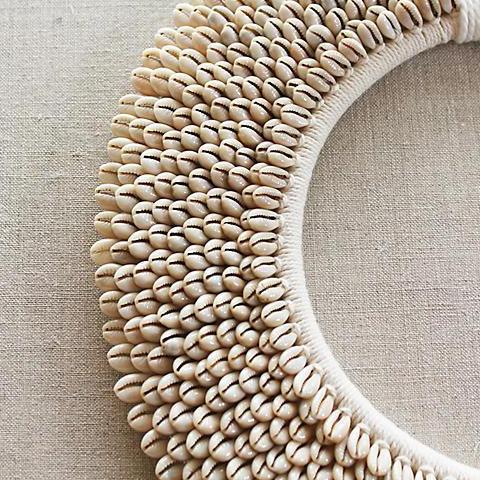 Bandhini Natural Linen Shell Ring Cushion