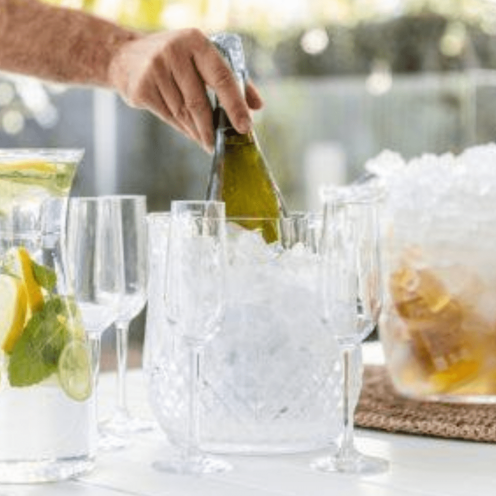 D-Still Polycarbonate Cut Crystal Highball Glasses Set