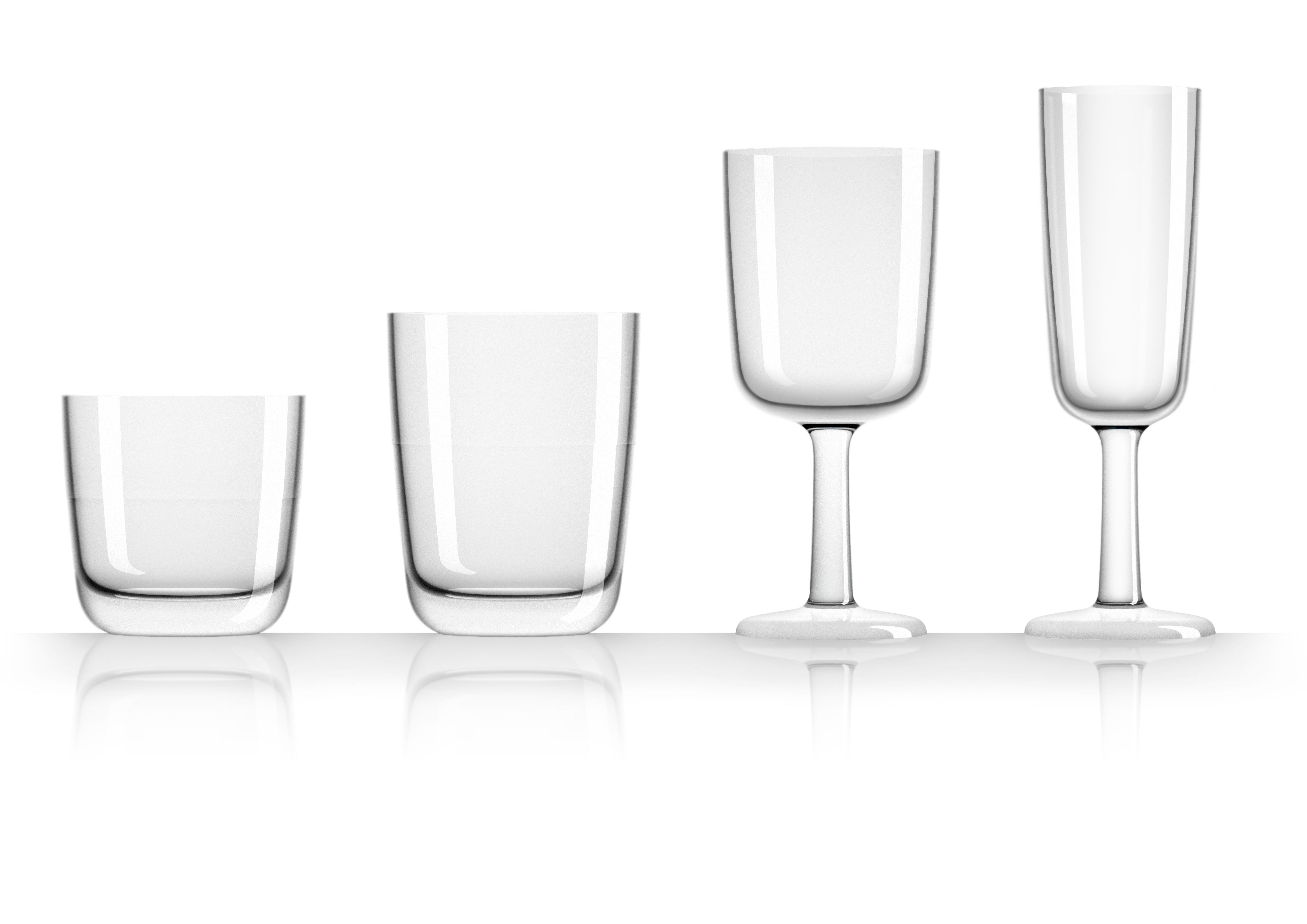 Marc Newson Tritan Unbreakable Rocks Low Ball Glasses Set