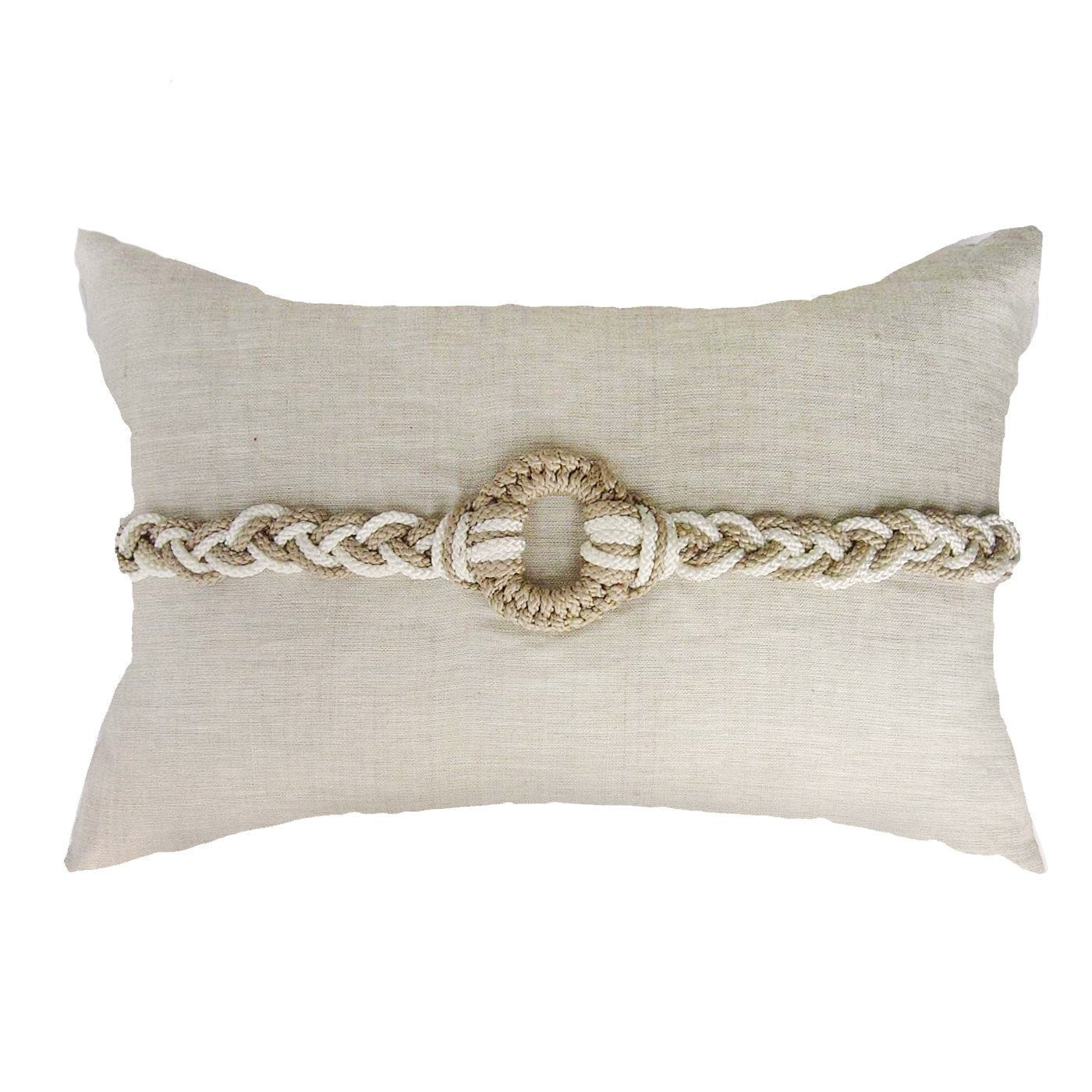 Bandhini Natural Knot Rope Lumbar Cushion