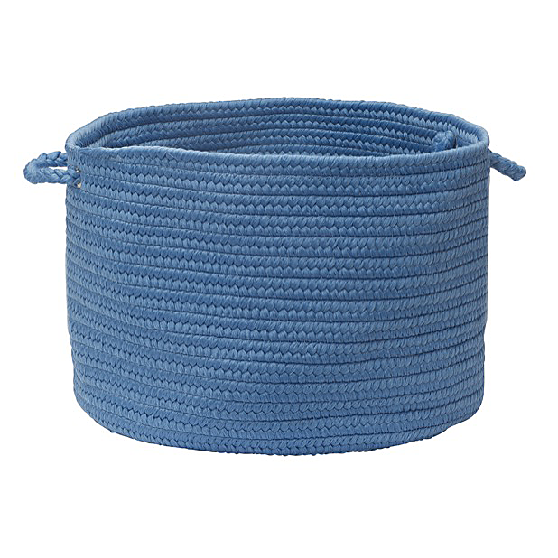 Boca Raton Braided Rope Basket in Blue Ice