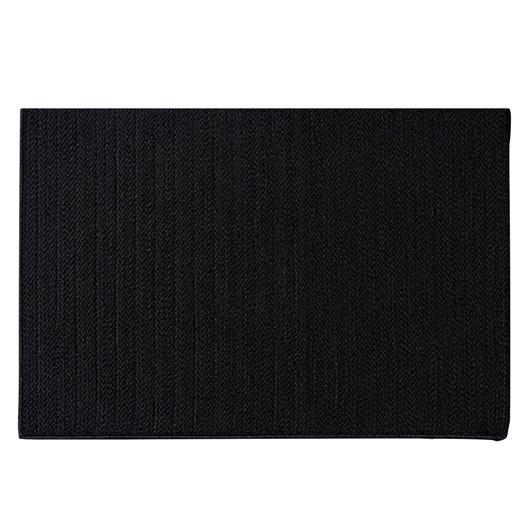 Simply Home Braided Rope Mat Black