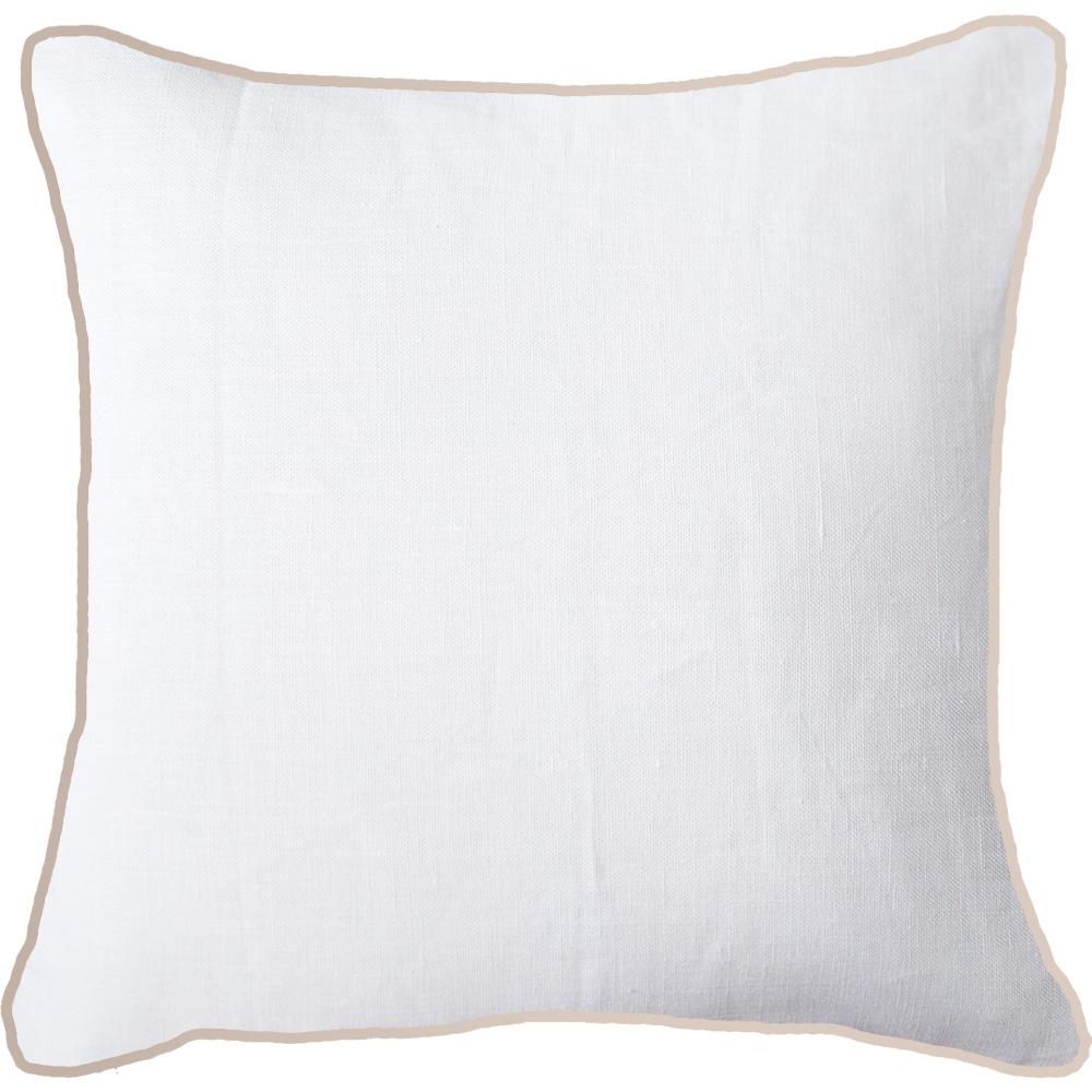Bandhini White & Natural Piped Lounge Cushion