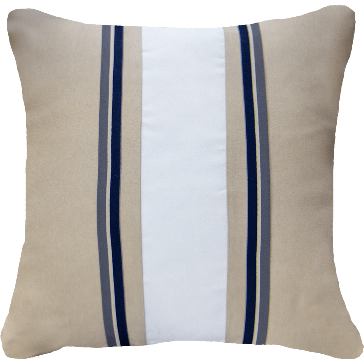 Bandhini Outdoor Navy & Beige Nautical Charlie Cushion