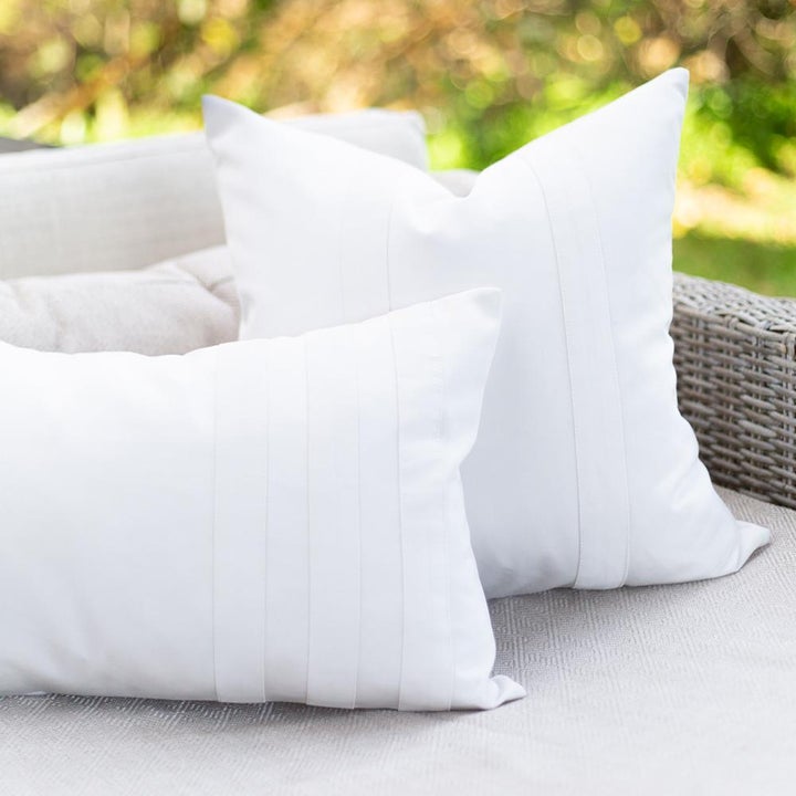Bandhini Outdoor White Regent Cross Lounge Cushion