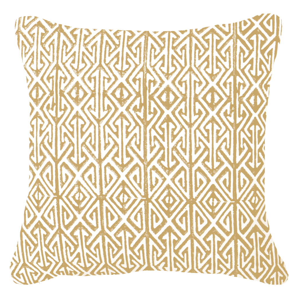 Bandhini White & Gold Braid Euro Cushion Cover