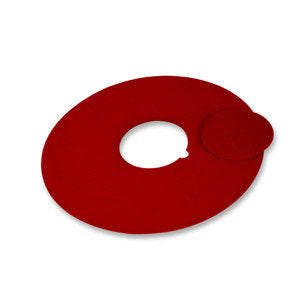 Milk & Sugar Red Felt Round Placemat & Coaster